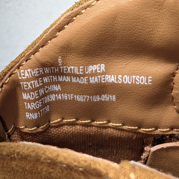 Girls Genuine Kids by Oshkosh Leather Suede Textile Fringe Western Boots Size 6 - Picture 7 of 8